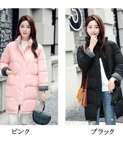 【タイムセール】中綿コート 上品 体型カバー 細身 着痩せ 厚手 シンプル 無地 冬服 新作 保温 防寒  膝上丈 秋冬アウター 20代 30代 40代