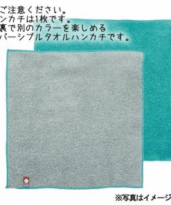 今治タオル 1000円 以下 プチギフト メール便可 DAILY PRAIRIE 今治製リバーシブル　タオルハンカチ ターコイズ(COREH-603CB)