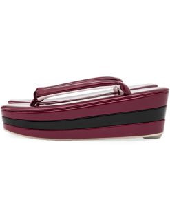 SOUBIEN 成人式 草履 レディース 厚底 袴 卒業式 振袖用 ぞうり 盛装 赤紫 ワインレッド えんじ色 シンプル エナメル 三枚芯 クッション ゾウリ 女性用 送料無料