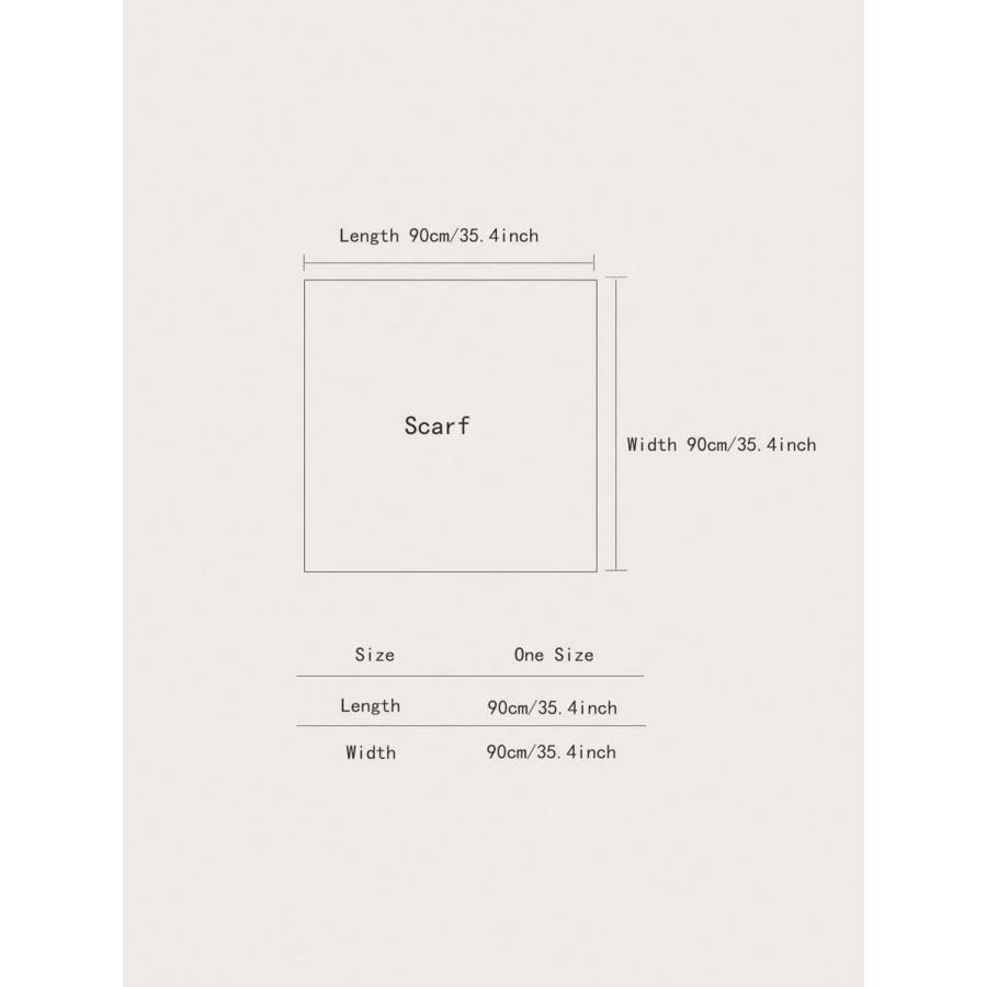 アクセサリー レディース スカーフ 優雅なハス柄 プリント レディーススクエアスカーフ、シミュレーションシルク製、カジュアルウェア - 画像 (7)