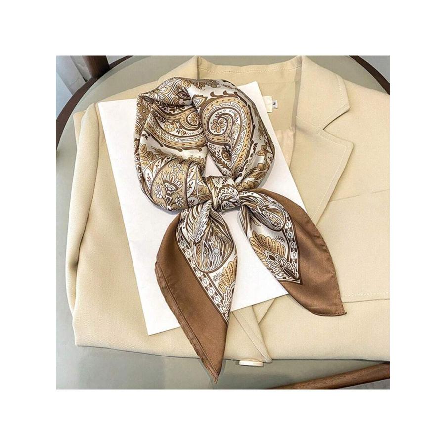 アクセサリー レディース スカーフ 70年代風女性用 バンダナ ネッカチーフ、ボヘミアン風デザイン、音楽フェス、カジュアル、ビジネ