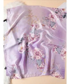 アクセサリー レディース スカーフ 1枚 花柄スカーフ、エレガントな屋外用日よけヒジャブ、ロマンチックな屋外や旅行用バンダナ、ヘア