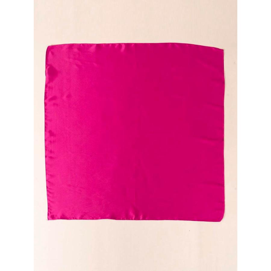 アクセサリー レディース スカーフ 1枚 ミニマリスト ソリッド ローズレッド 70cm 人工シルクスカーフ、多用途アクセサリー - 画像 (3)