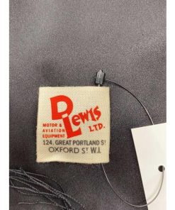 Lewis Leathers◆スカーフ/シルク/BLK/無地/メンズ