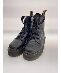 Dr.Martens◆MOLLY/6EYE BOOTS/レースアップブーツ/UK3/BLK/レザー/24861001//