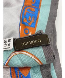 manipuri◆スカーフ/シルク/マルチカラー/総柄/レディース
