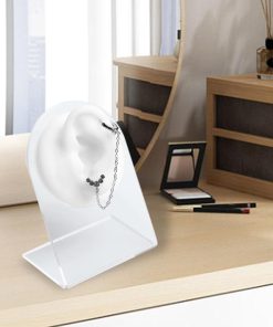 シリコンイヤーモデル、再利用可能、多目的、繊細な質感シミュレーションディスプレイ小道具、教育指導の練習用イヤースタッドディスプレイ , 左