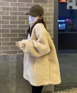 ボア レディース ブルゾン ファー アメカジ ふわふわ 高品質 コート ゆったり 厚手 防寒  柔らかい 通勤 無地 秋服 冬服