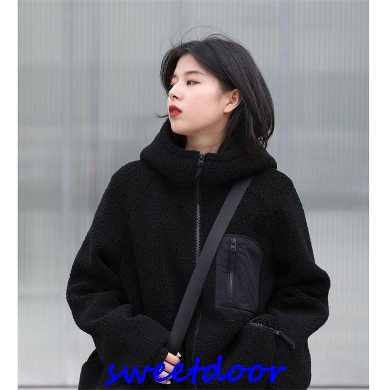 ボア ボアブルゾン レディース ボアコート アウター もこもこ ふわふわ 暖かい ゆったり 可愛い カジュアル 無地 秋冬 - 画像 (3)