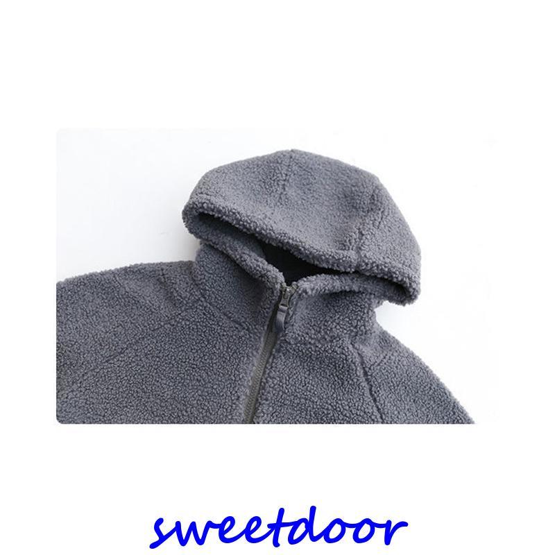 ボア ボアブルゾン レディース ボアコート アウター もこもこ ふわふわ 暖かい ゆったり 可愛い カジュアル 無地 秋冬 - 画像 (8)