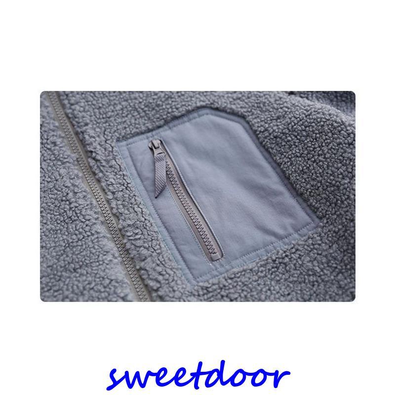 ボア ボアブルゾン レディース ボアコート アウター もこもこ ふわふわ 暖かい ゆったり 可愛い カジュアル 無地 秋冬 - 画像 (9)