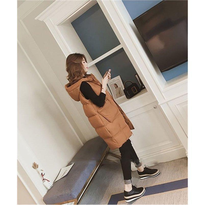 【値下げ】ダウン レディース ロング 防寒 ダウン ダウン フェイクダウンフードロング wb-011 - 画像 (4)