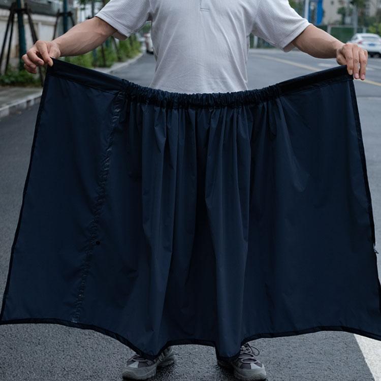 レインウェア メンズ レインスカート 夏用 男女兼用 合羽 ラップスカート 着脱簡単 軽量 カッパ 防水 自転車 ロングスカート 無地