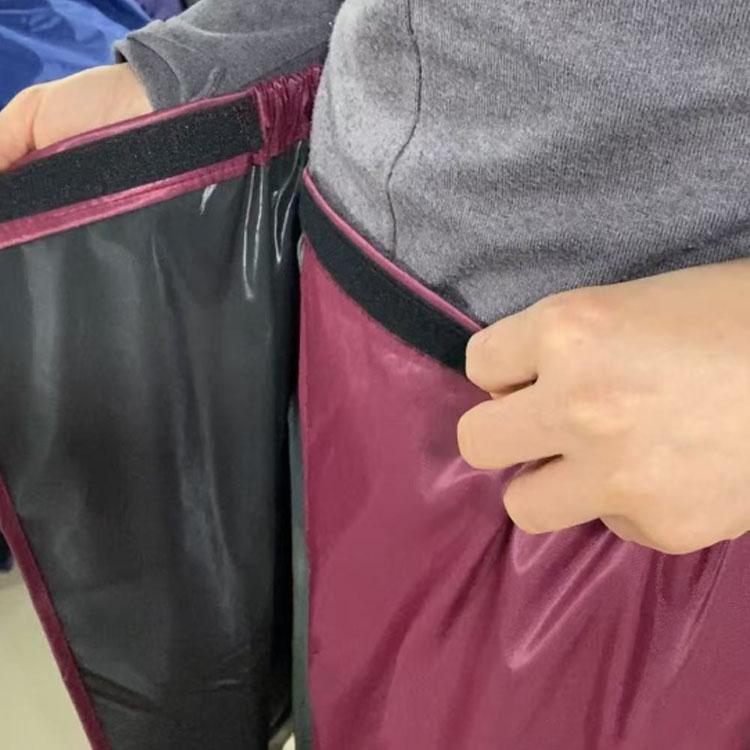 レインウェア メンズ レインスカート 夏用 男女兼用 合羽 ラップスカート 着脱簡単 軽量 カッパ 防水 自転車 ロングスカート 無地 - 画像 (4)