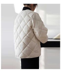キルティング コート ショート丈 ジャケット きれいめ アウター ノーカラー ジャンパー レディース 秋 冬 大人 カジュアル お