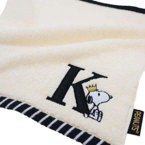 PEANUTS スヌーピー グッズ ミニタオル ピーナッツ キャラクター ふわふわイニシャルハンカチタオル - 画像 (2)