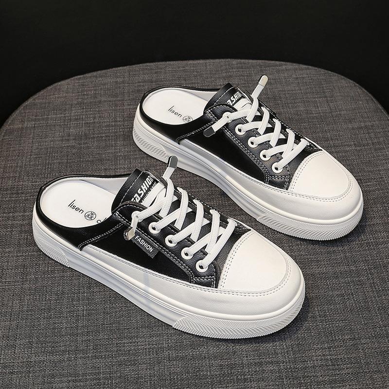 【値下げ】かかとなし スニーカー サンダル レディース フラット 履きやすい 婦人靴 サボ ハーフスリッパ スタイル - 画像 (2)