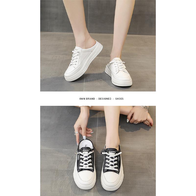 【値下げ】かかとなし スニーカー サンダル レディース フラット 履きやすい 婦人靴 サボ ハーフスリッパ スタイル - 画像 (4)