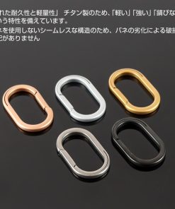 カラビナフック キーリング チタン キーフック Lサイズ 軽量 錆びない 高強度 MG0036CHOISE