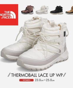 THE NORTH FACE ザ ノース フェイス スノーブーツ レディース 撥水 防寒 ショートブーツ 暖かい ブーツ 冬 雪 防滑 W THERMOBALL LACE UP WP NF0A5LWD