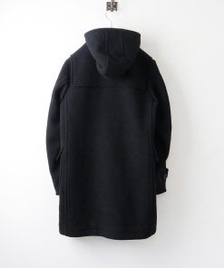 美品 サイベーシックス SCYE BASICS メルトン ウール ダッフルコート 36/ブラック フード フーディ アウター ロング【2400014066777】