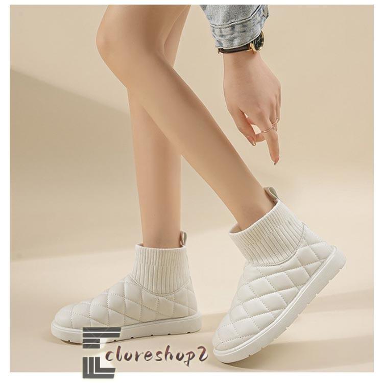 ムートンブーツ レディース ショートブーツ 防水 あったか 裏起毛 防寒靴 靴 ぺたんこ 歩きやすい 痛くない 疲れない 暖かい 軽量 幅広 冬 - 画像 (9)