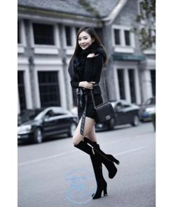 ロング ブーツレディース ロングブーツ大きいサイズニーハイブーツ厚底ロングブーツ太ヒール 9.5cmヒール防寒ブーツ黒ブーツ美脚秋冬ロングブーツ内ボア