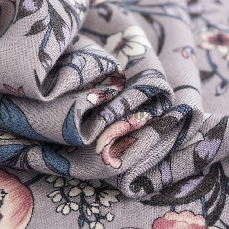 ストール ボタニカル フラワー柄 防寒 秋冬 カシミヤ タッチ 肩掛け ひざ掛け ショール 大判 レディース - 画像 (9)