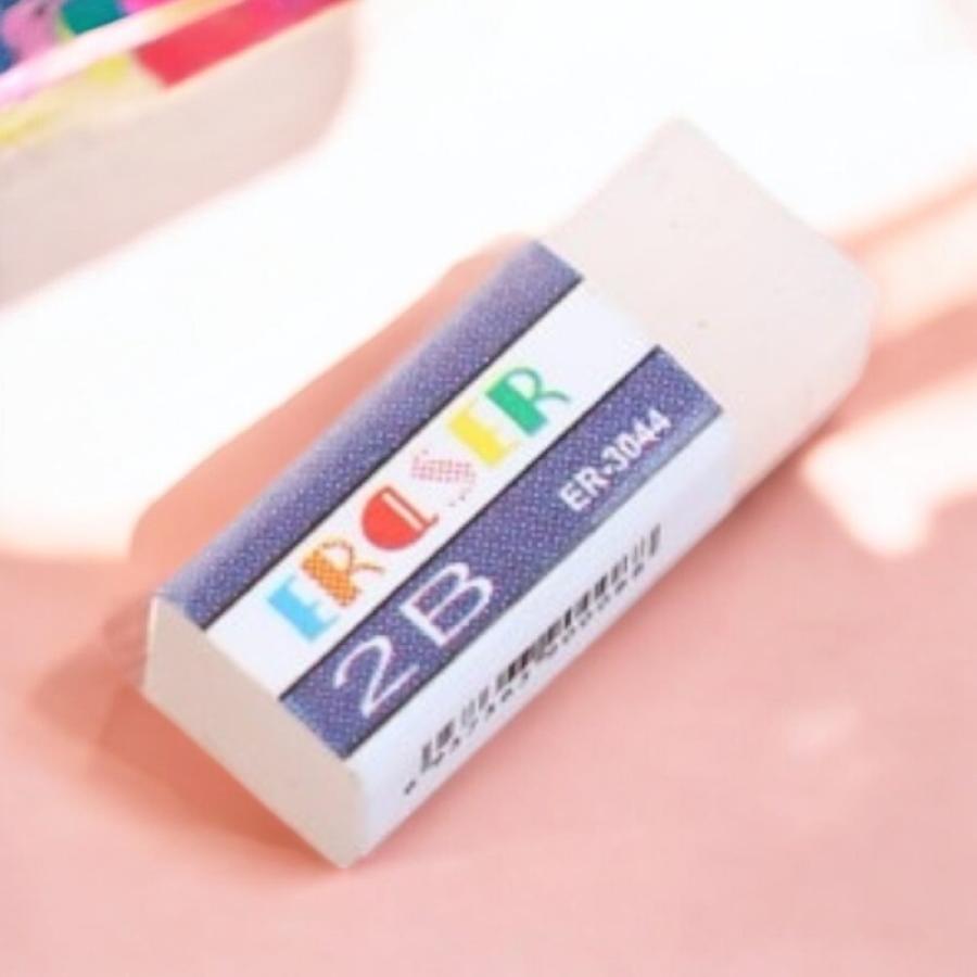 (2点)ミニチュア2B消しゴム ミニチュア文房具 小さい消しゴム 手作りアクセサリ用消しゴム ミニサイズ文房具 リアルミニ消しゴム ミニ消しゴムセット - 画像 (4)