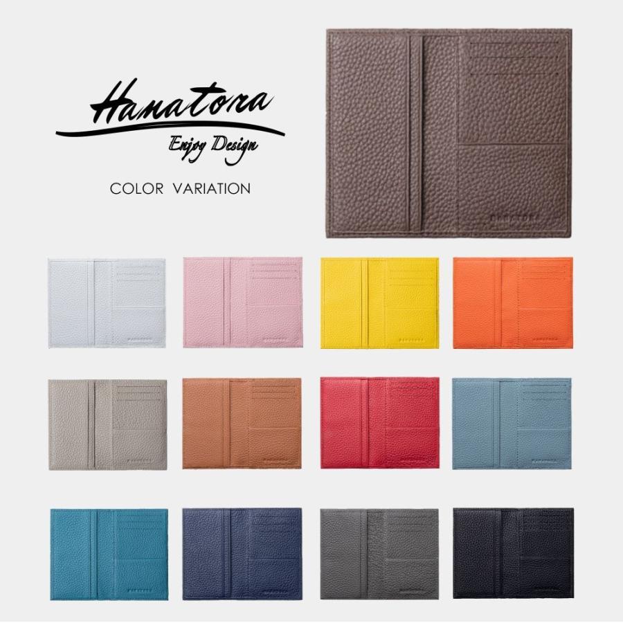 本革 名刺入れ 二つ折 カードケース シンプル メンズ レディース パスケース ギフト プレゼント 牛革 薄型 スリム オリジナル hanatora - 画像 (6)