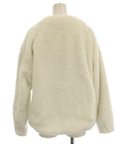 adidas アディダス ボアジャケット GM1475 フリース ノーカラー ブルゾン M 白 ホワイト /☆G レディース