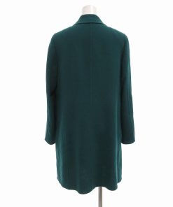 レリアン Leilian MANIGLIA地 ステンカラ―コート イタリア製 9 エメラルドグリーン /UO ■GY09 レディース