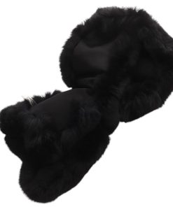 Rene ルネ ラビットファー ティペット 黒 ブラック /SR28 レディース