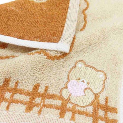 ジャガードミニタオル ハンドタオル フワベベ カミオジャパン ハンカチタオル 汗拭きタオル かわいい