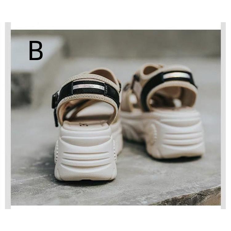 レディース 2020SNS INS 大人気 7cm厚底 スポーツサンダル 歩きやすい - 画像 (7)