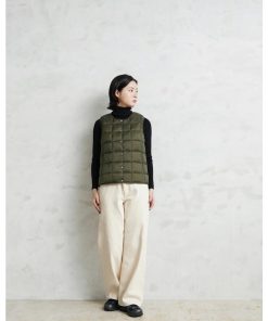 TAION タイオン TAION-W004 クルーネックボタン インナーダウンベスト WOMAN レディース ダウンジャケット ブランド【E9】【Sx】【T】
