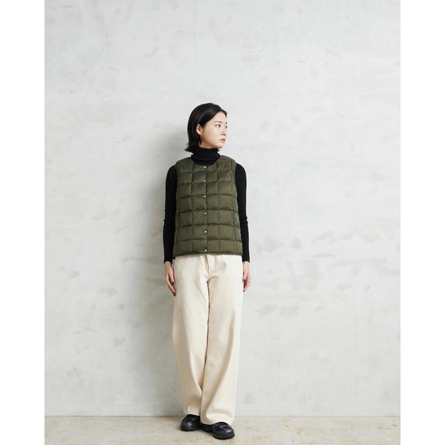 TAION タイオン TAION-W004 クルーネックボタン インナーダウンベスト WOMAN レディース ダウンジャケット ブランド【E9】【Sx】【T】