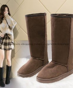 スノーブーツ スノーシューズ 長靴 ロング丈 レディース 厚底 フラット プラットフォーム スエード ボア 裏起毛 防寒 防滑