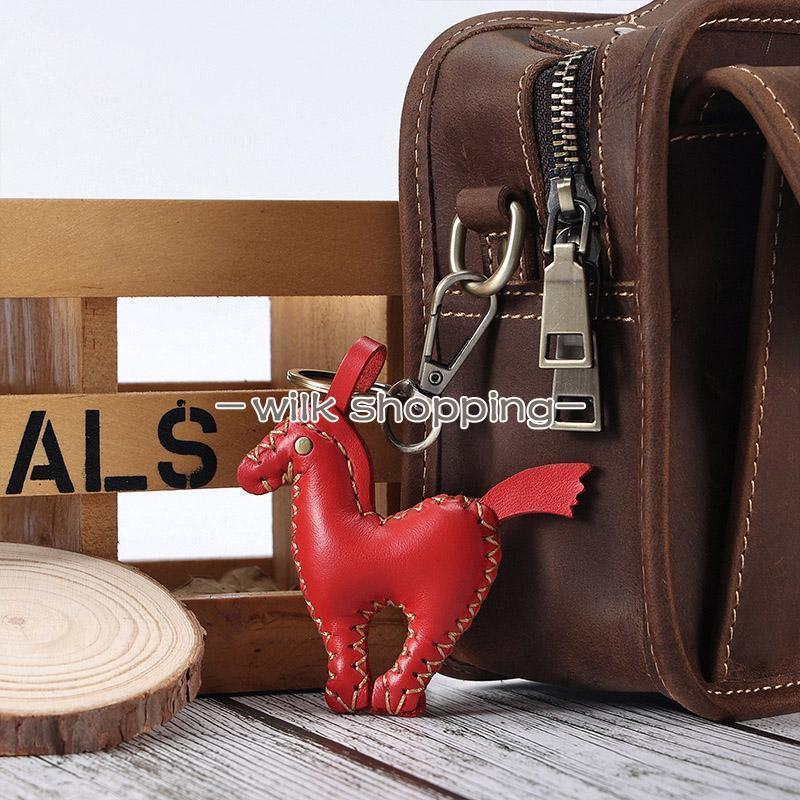 キーホルダー おしゃれ 手作り レディース デザイン バッグ チャーム キーチェーン キーリング アクセサリー シンプルで可愛い 高級感 馬 - 画像 (2)