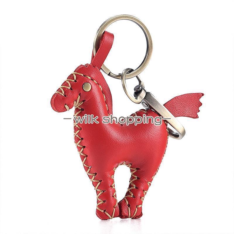 キーホルダー おしゃれ 手作り レディース デザイン バッグ チャーム キーチェーン キーリング アクセサリー シンプルで可愛い 高級感 馬 - 画像 (5)