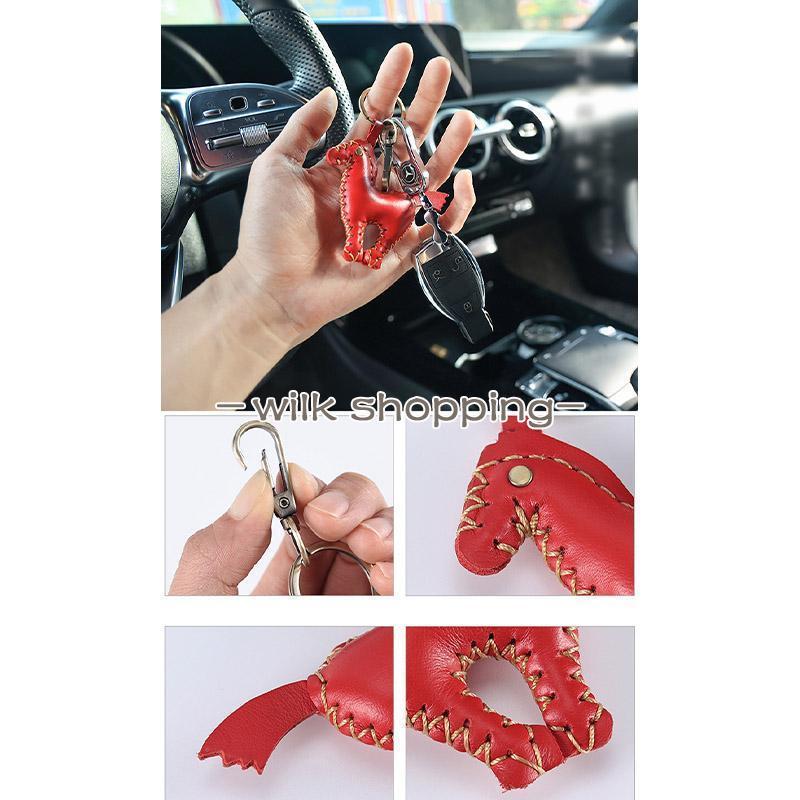 キーホルダー おしゃれ 手作り レディース デザイン バッグ チャーム キーチェーン キーリング アクセサリー シンプルで可愛い 高級感 馬 - 画像 (8)