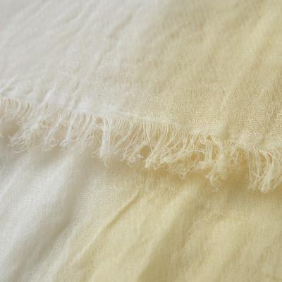 ふるさと納税 今治市 草木染 オーガニックコットン ストール 半染め (イエロー) 【I000360Y】 - 画像 (2)