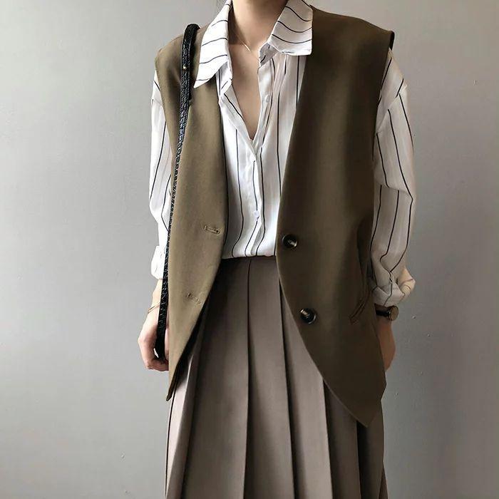 ベスト 春夏 レディース ジレ きれいめ 前開き ノースリーブ カーディガン おしゃれ ベスト テーラード 可愛い エレガント フォーマル カジュア - 画像 (3)