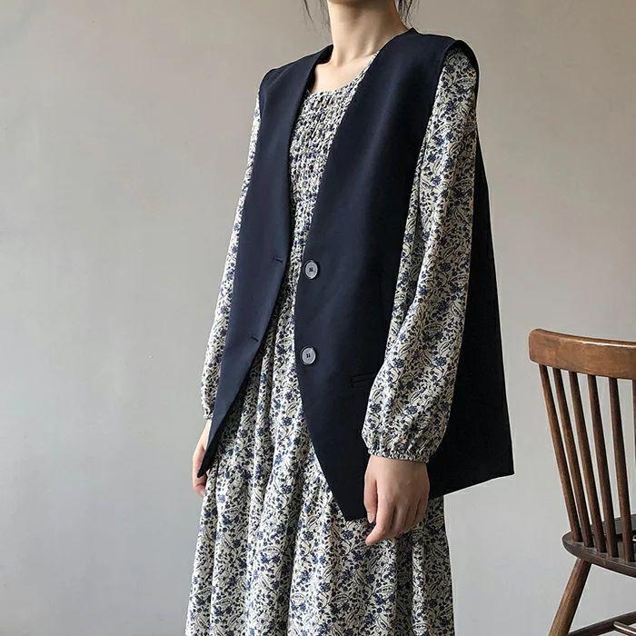 ベスト 春夏 レディース ジレ きれいめ 前開き ノースリーブ カーディガン おしゃれ ベスト テーラード 可愛い エレガント フォーマル カジュア - 画像 (7)