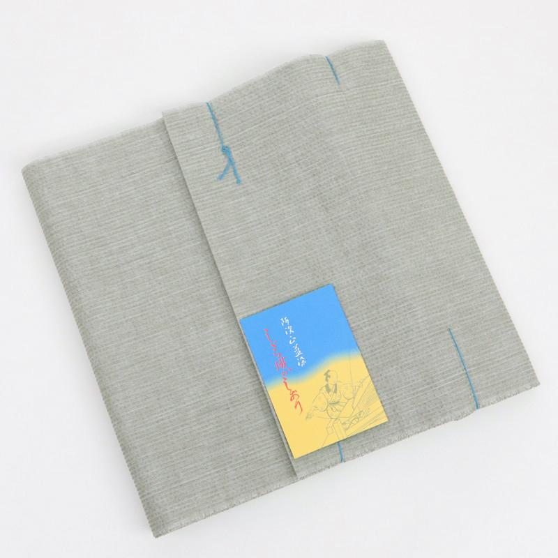 阿波しじら 反物 無地 柳 13m 女性用 しじら織 夏着物 ゆかた 木綿 お仕立て可 普段着 湯通し済み グレーグリーン 着付け 着物 浴衣 和装 オリジナルカラー - 画像 (7)