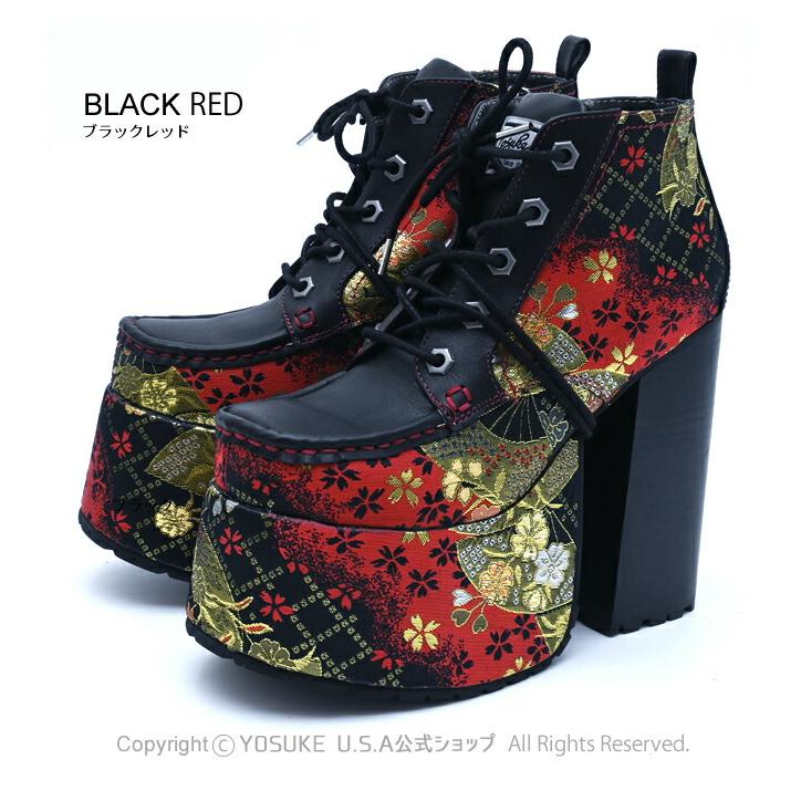 YOSUKE 公式SHOP特典キズ補修液付 / ヨースケ 厚底 レースアップブーツ レディース 歩きやすい 14cmヒール - 画像 (6)