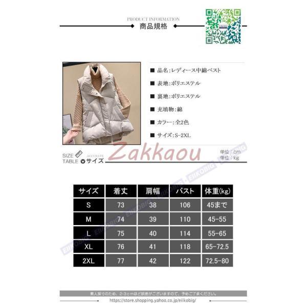 レディースベスト 秋冬 ダウンベスト レディース 中綿ベスト ポケット付き ダウンジャケット アウター トップス 暖かい 防風防寒