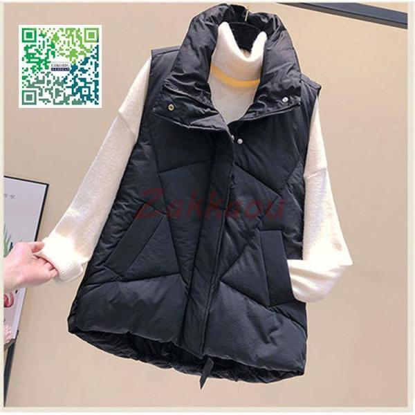 レディースベスト 秋冬 ダウンベスト レディース 中綿ベスト ポケット付き ダウンジャケット アウター トップス 暖かい 防風防寒 - 画像 (6)