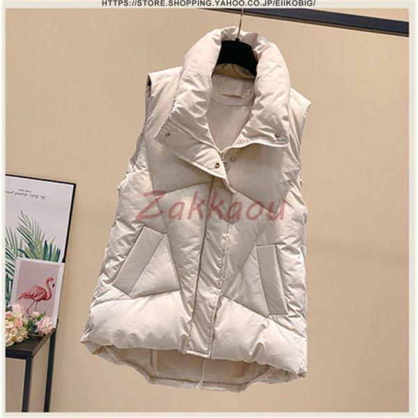 レディースベスト 秋冬 ダウンベスト レディース 中綿ベスト ポケット付き ダウンジャケット アウター トップス 暖かい 防風防寒 - 画像 (7)