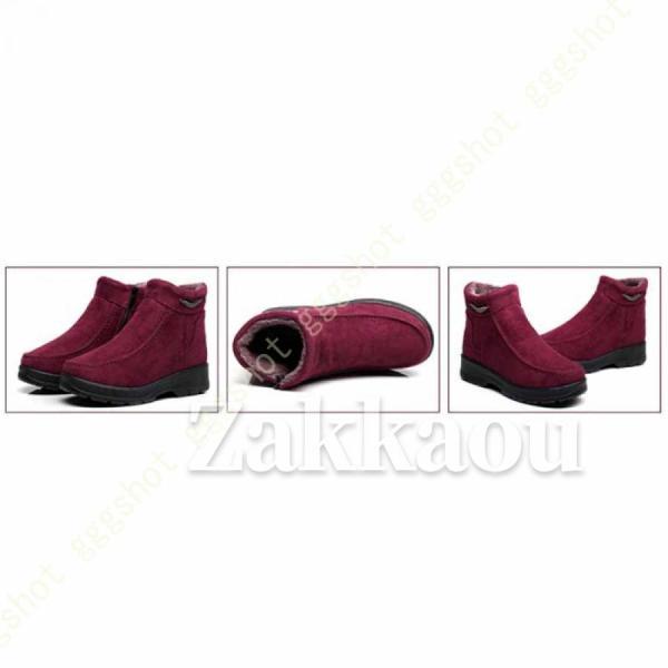 防寒 暖かい 軽量 スノーブーツ レディース ボア 大きいサイズ 小さいサイズ ウィンターブーツ 婦人靴 防滑 スノー ウインターブーツ ショートブーツ - 画像 (7)